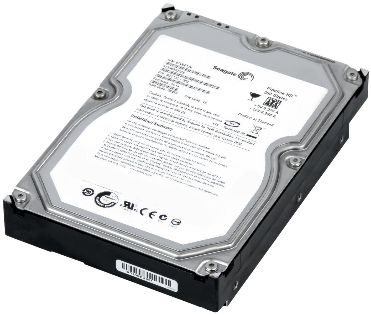 人気SALE，高品質 【3年保証】Seagate Pipeline HD ST3500321CS 500GB 5.9K 8MB SATA II 3.5 内蔵型ハードディスクドライブ