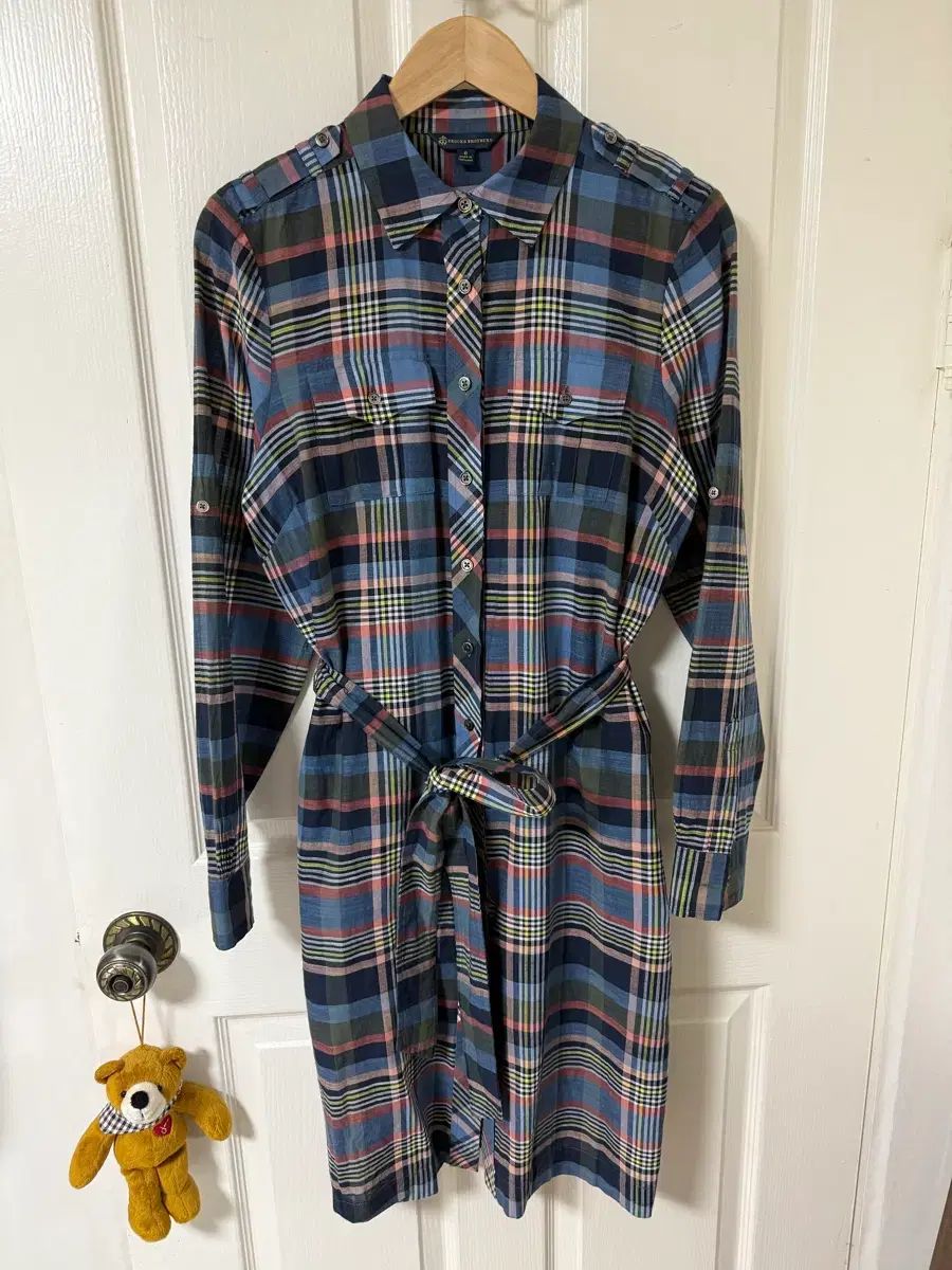 ブルックス・ブラザーズ コットン チェック ベルト付き ONE PIECE