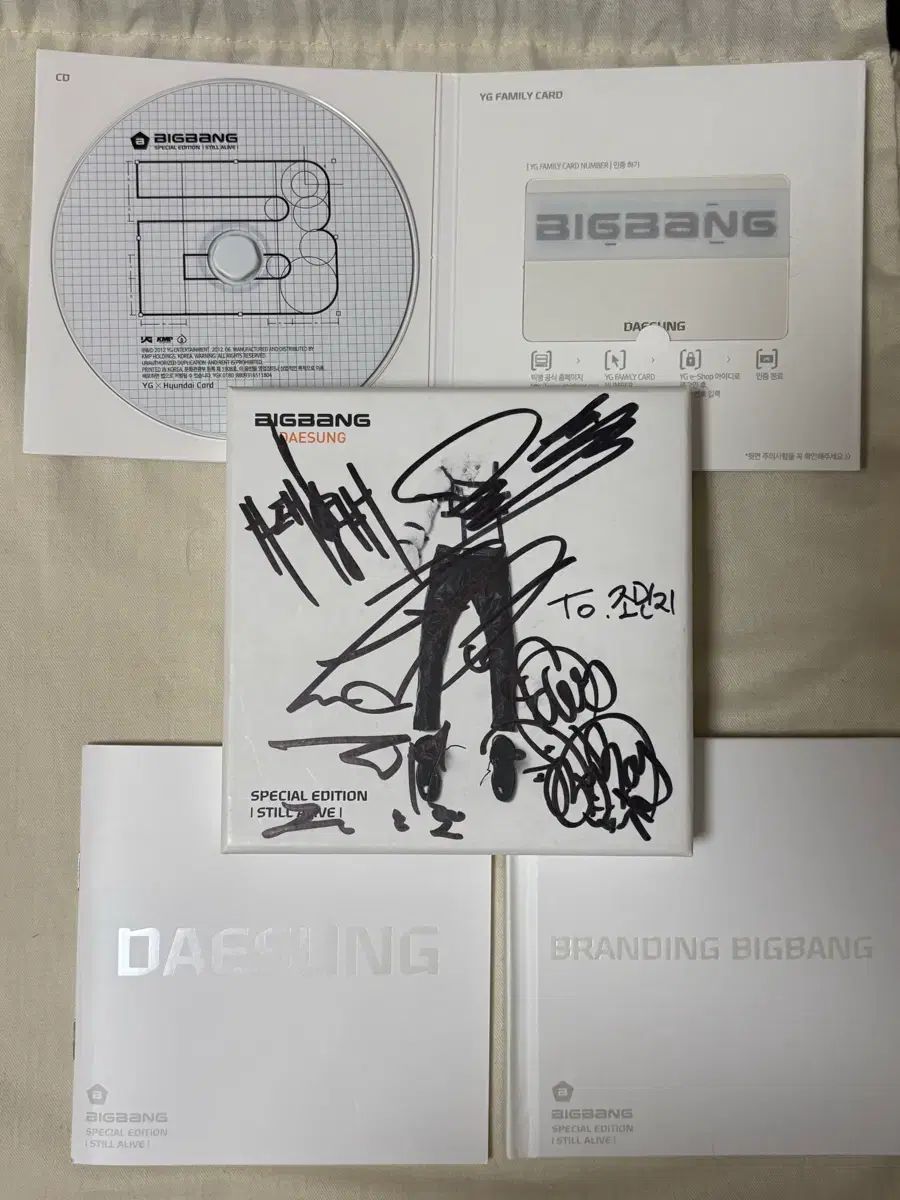 BIGBANG(ビッグバン) サイン入り スチールALIVE スペシャル