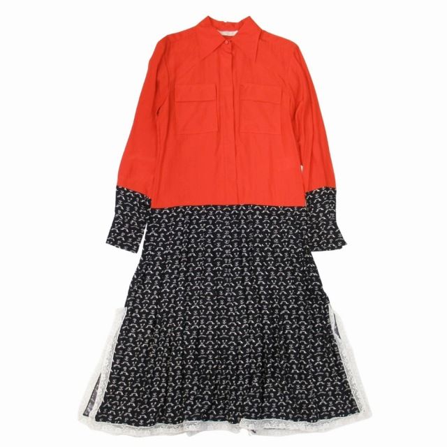 Chloe シルクシフォン ワンピース レディース 美品 18aw クロエ CHLOE