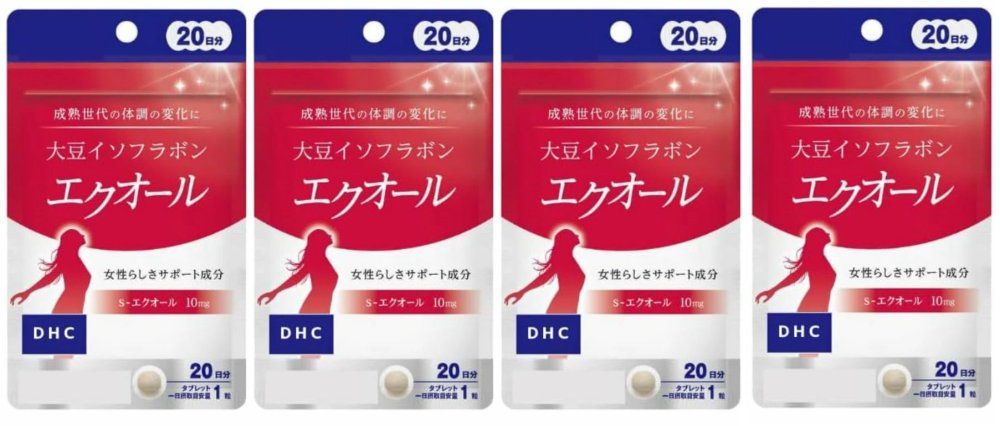 DHC 20日分 大豆イソフラボン エクオール 20粒 4袋セット