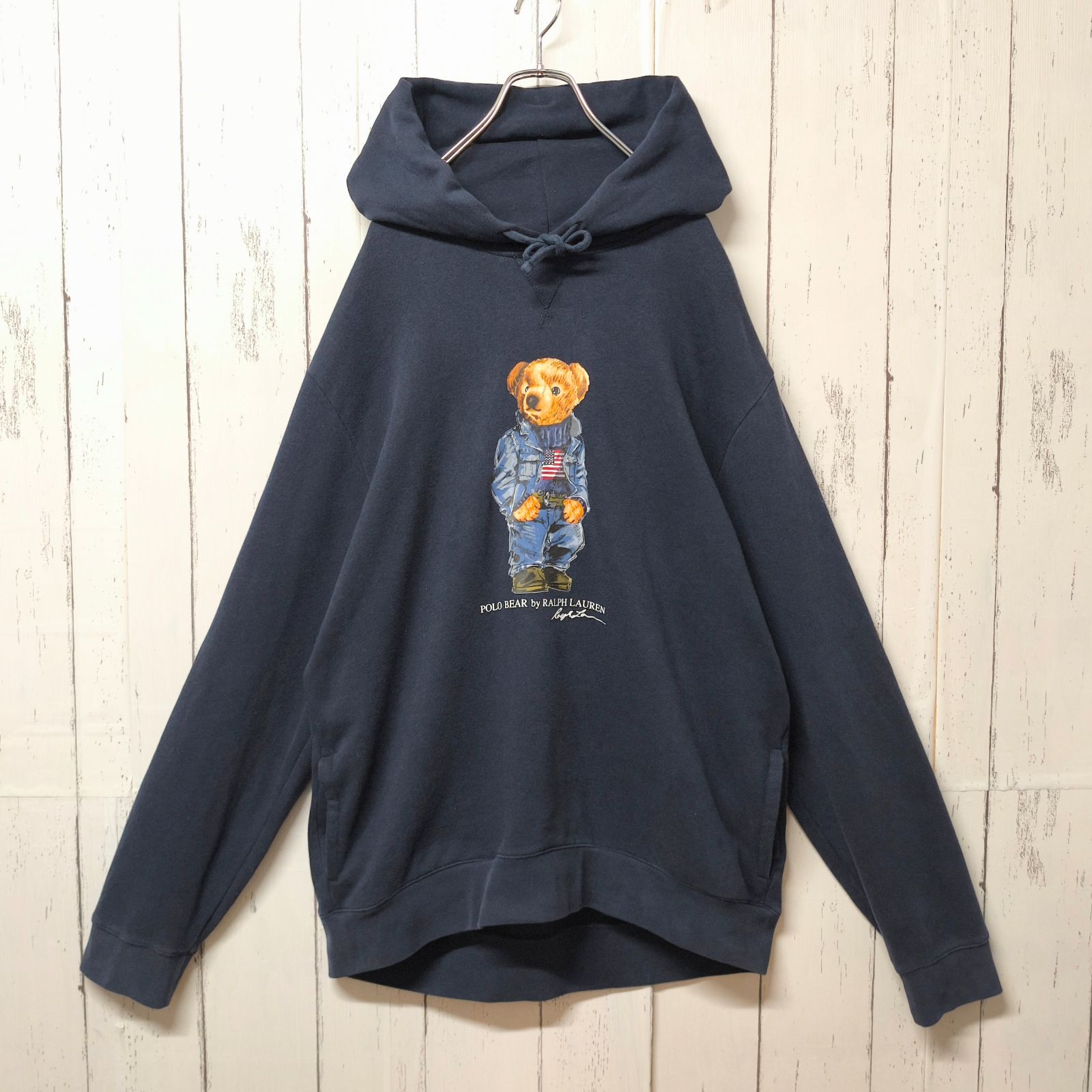 人気デザイン】POLO RALPH LAUREN セール ポロベア パーカー ネイビー