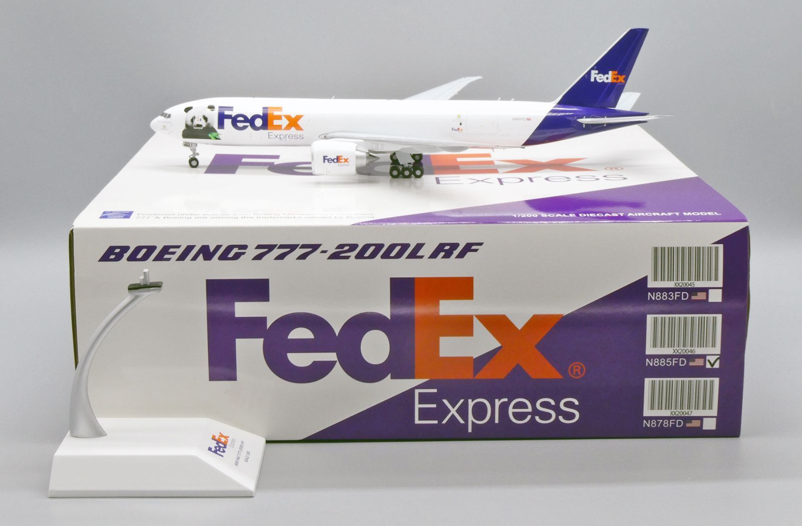 Jcwings FedEx 777 F パンダ エクスプレス N 885 FD 1 200 XX 20046