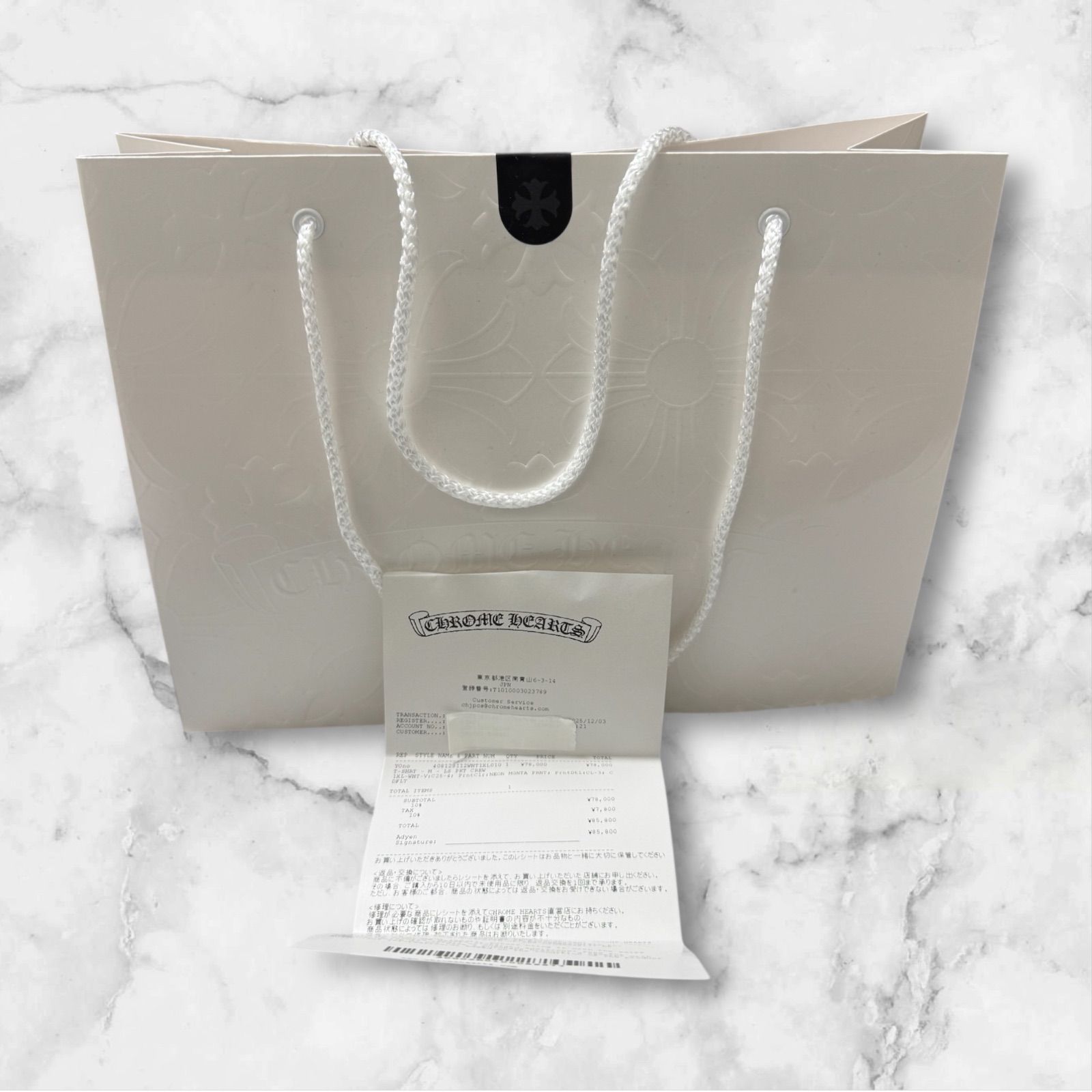 新作未開封品」クロムハーツ ロンTバックホースシュープリント XL