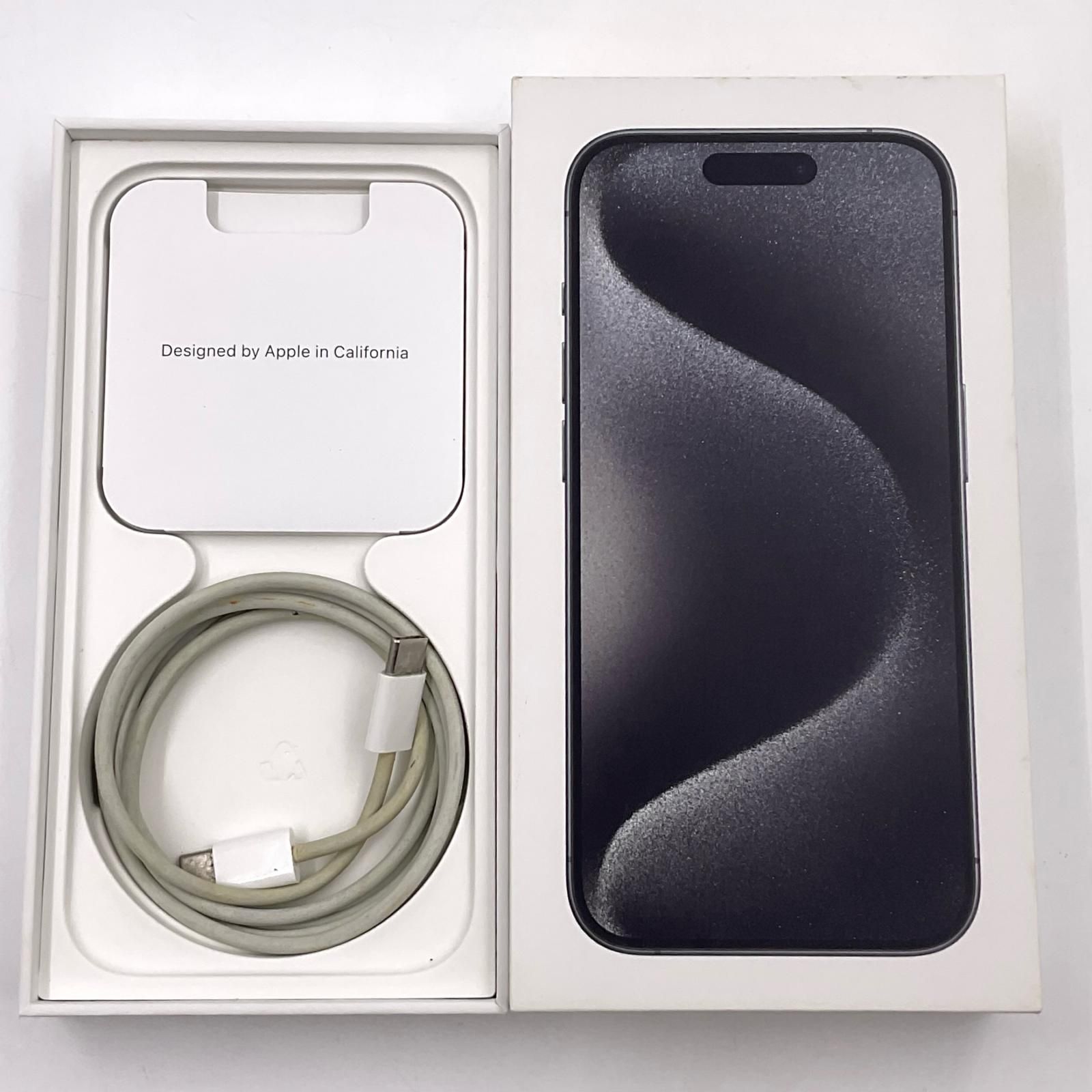 iPhone 15 Pro 128GB ブラックチタニウム SIMフリー 白ロム 動作確認済