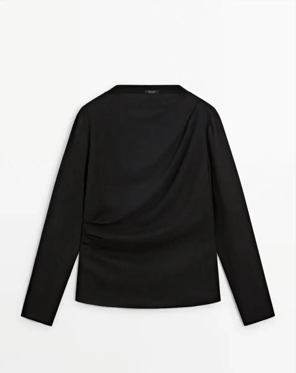 マッシモ ドゥッティ ブラック シャーリング 長袖ブラウス