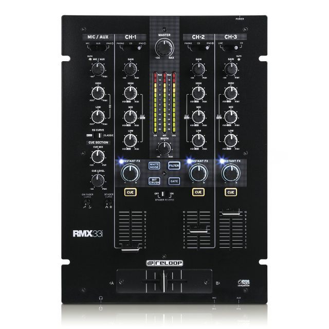 Reloop リループ 3チャンネル エフェクト内蔵 DJミキサー RMX 33 i