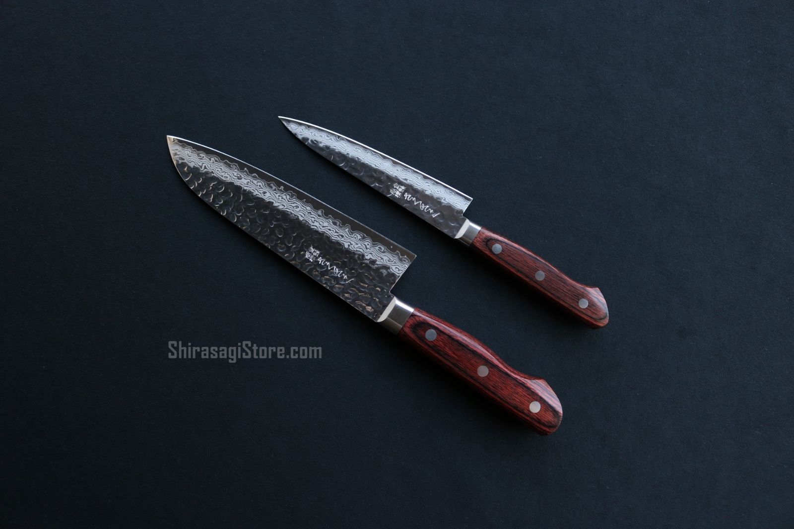 安田刃物「さくさく」三徳包丁 万能包丁 VG10ダマスカス鋼 槌目 180mm