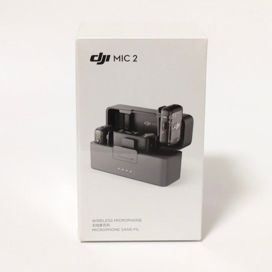 DJI Mic 2 トランスミッター レシーバー 1 充電ケース オールインワン型ワイヤレスマイク スマートノイズキャンセリング 32 bitフロート内部収録 伝送距離250 m