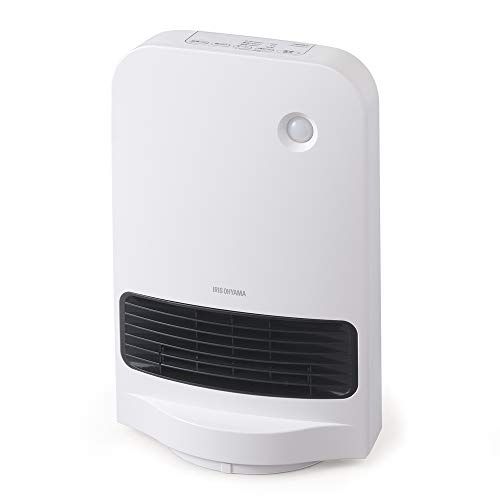 アイリスオーヤマ ヒーター セラミックファンヒーター 人感センサー付き 節電 省エネ 大風量 首振りタイプ 1200 W 転倒オフ機能 速暖 小型 コンパクト 切り忘れ防止 JCH-12 TDSW 1-W ホワイトpo