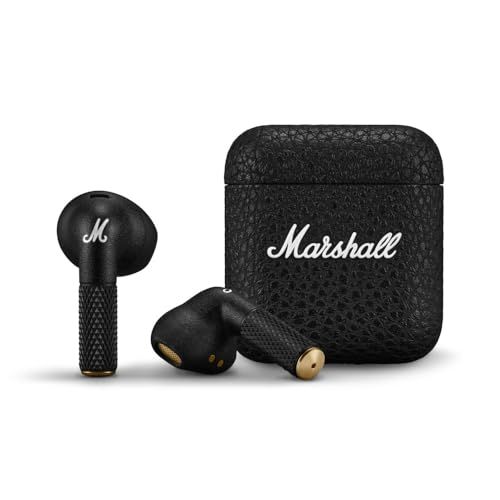 Marshall 完全ワイヤレスイヤホン Minor IV ブラック Bluetooth|Qi充電対応|通話対応 po