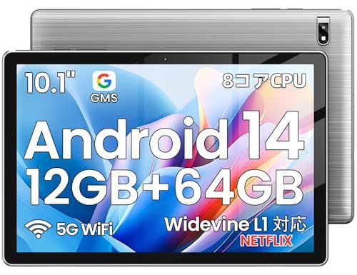 10インチ wi-fi モデル Android 14 タブレット12 GB 64 1 TB TF拡張 アンドロイド タブレットWidevine L GMS認証 2.4 G|5 GWiFi 6 BT 5 6000 mAh USB-C Type-C 3.5 mmヘpo
