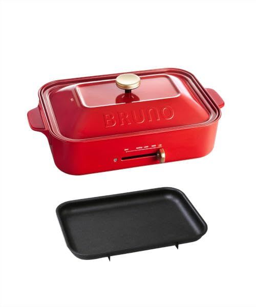 BRUNO コンパクトホットプレート 平面プレートのみ レッド サイズなし BOE 119 RDpo