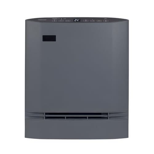 山善 ヒーター パネル セラミックヒーター 大風量 人感センサー 温度センサー エコ運転 1200 W 温風3段階切替 切タイマー 足元 トイレ 脱衣所 グレー DPSF EU 12 H po