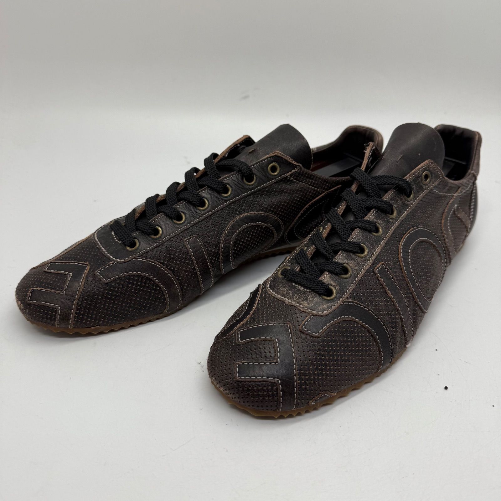 DOLCE&GABBANA D&G grunge archive punching leather shoes CA00100