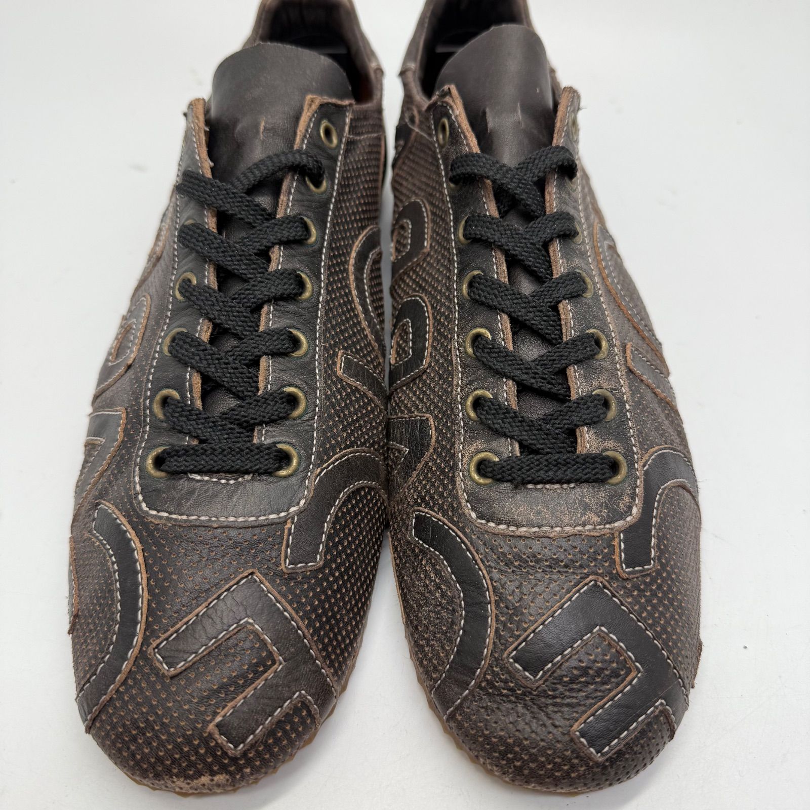 DOLCE&GABBANA D&G grunge archive punching leather shoes CA00100