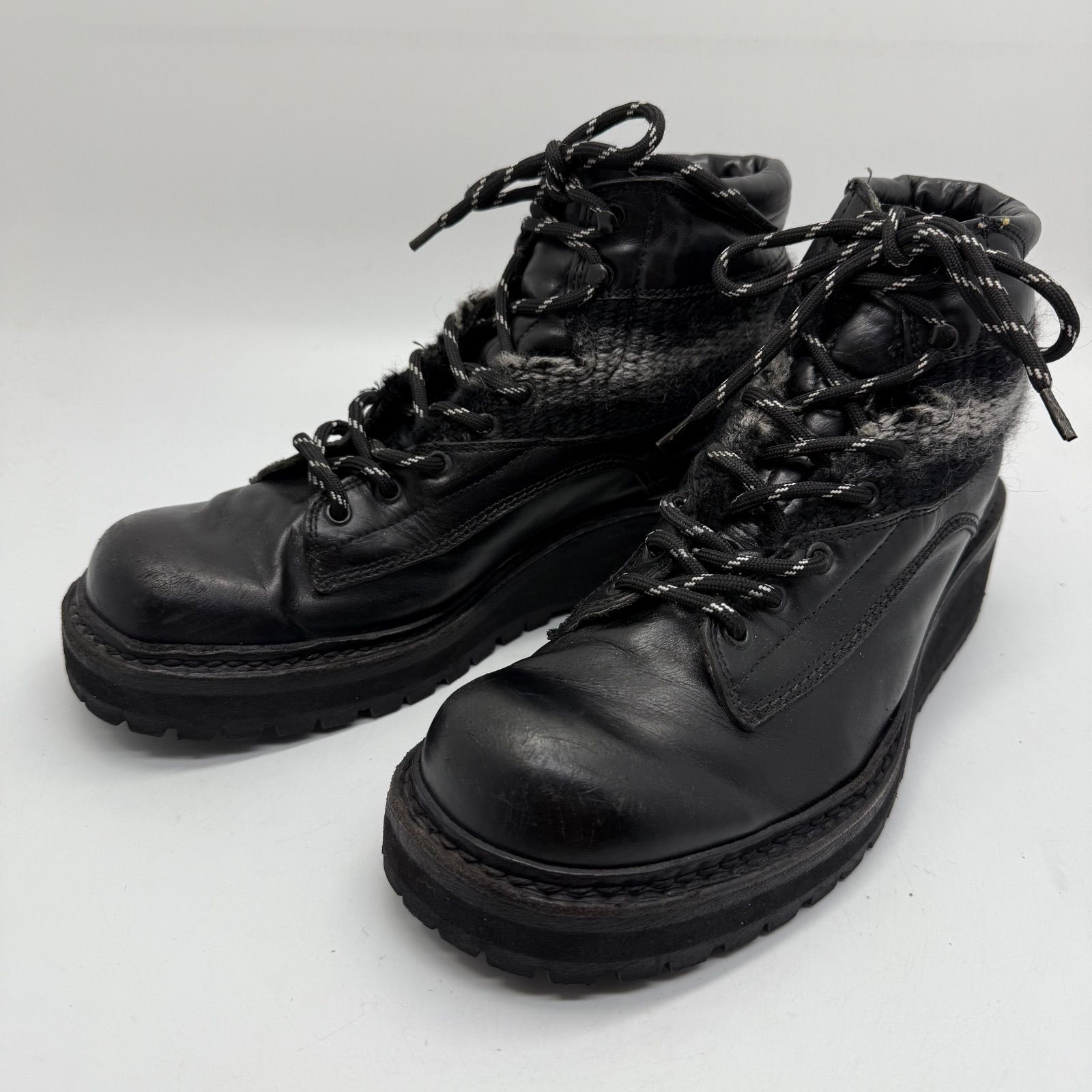 NUMBER (N)INE 00s 07aw LOVE GOD MURDER Leather trekking boots 8