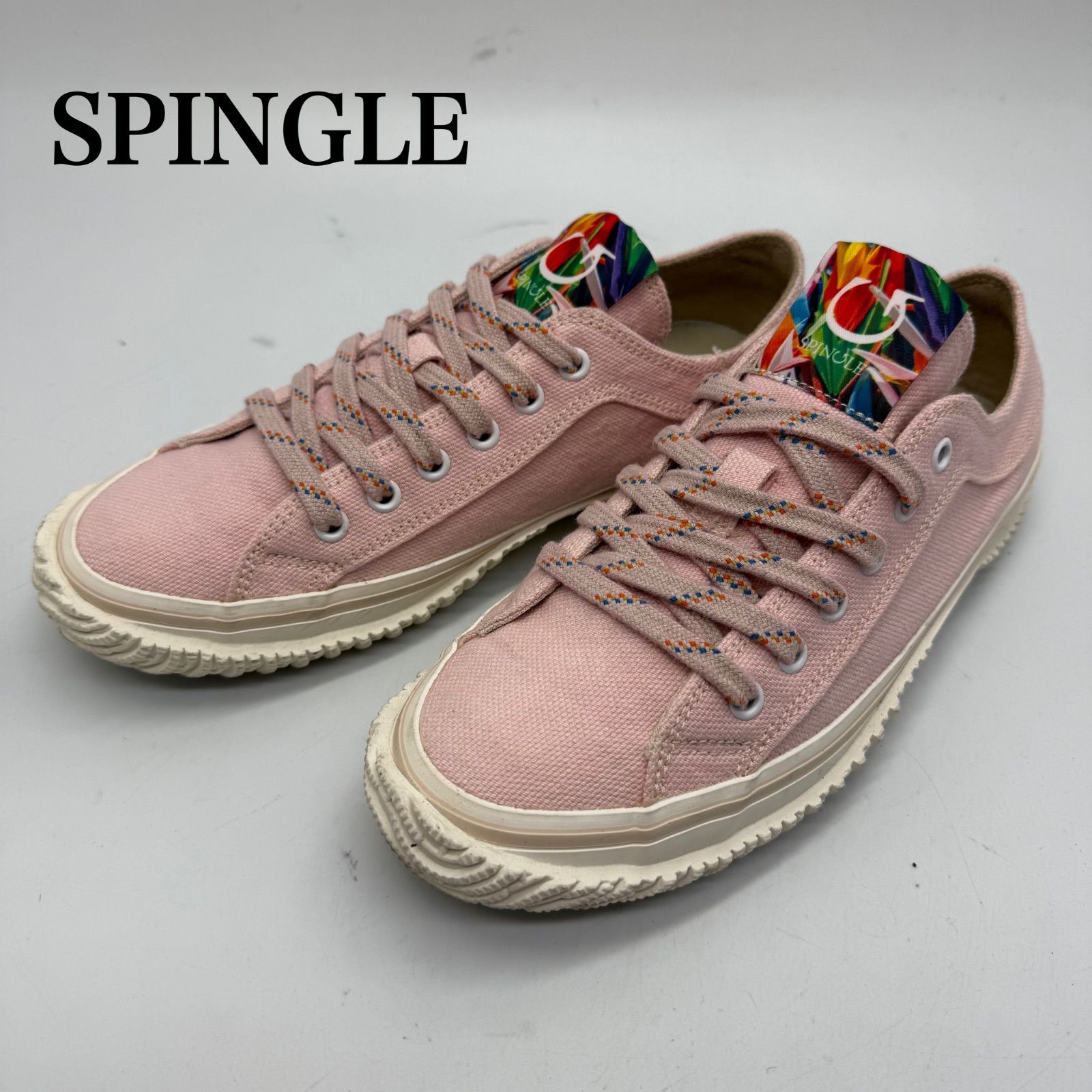 SPINGLE MOVE Nadeshiko pink canvas shoes SP 1005 D XS 22 5 cm スピングル 折り鶴 ナデシコ キャンバス スニーカー スピングルムーブ 広島