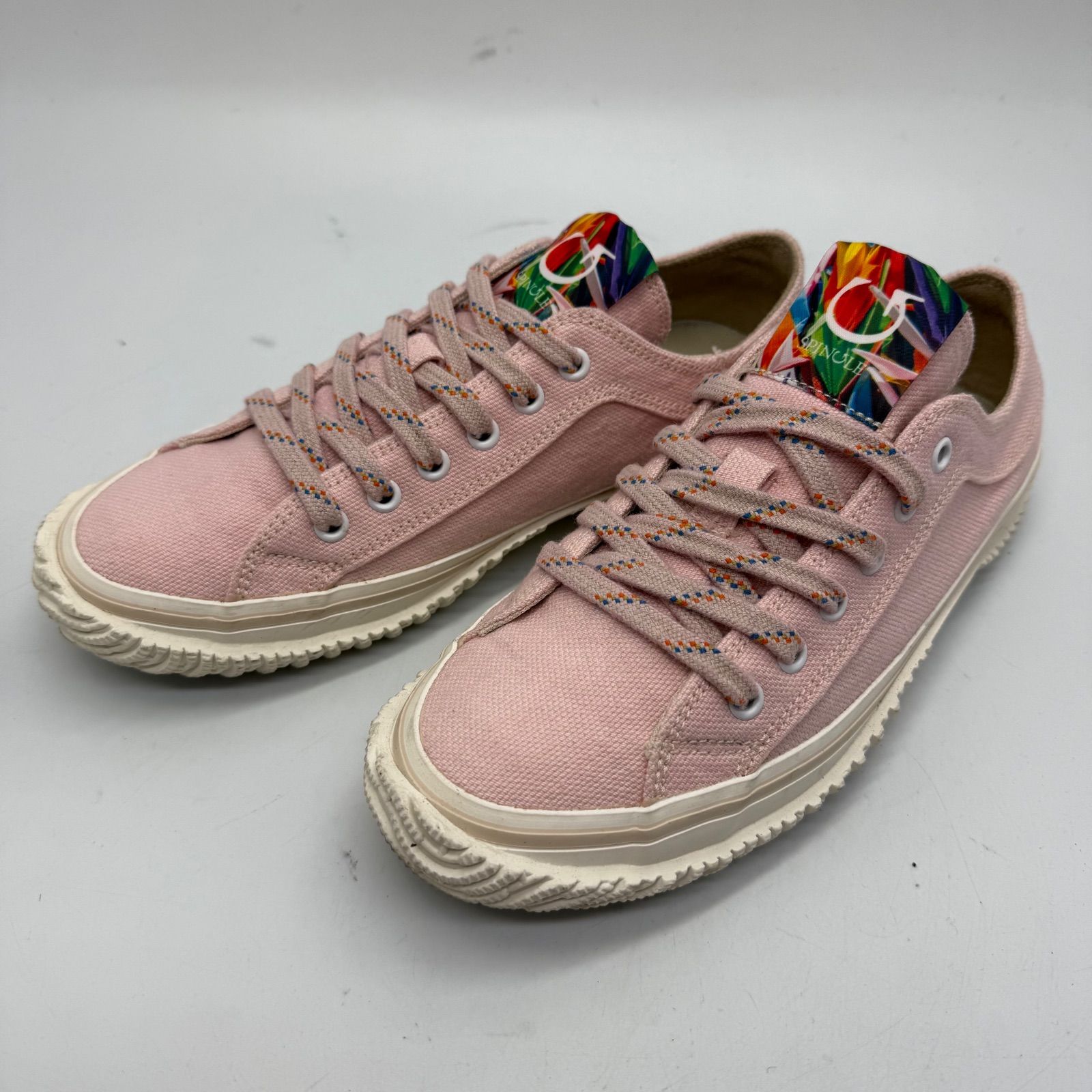 SPINGLE MOVE Nadeshiko pink canvas shoes SP-1005 D XS 22.5 cm スピングル 折り鶴 ナデシコ キャンバス スニーカー スピングルムーブ 広島