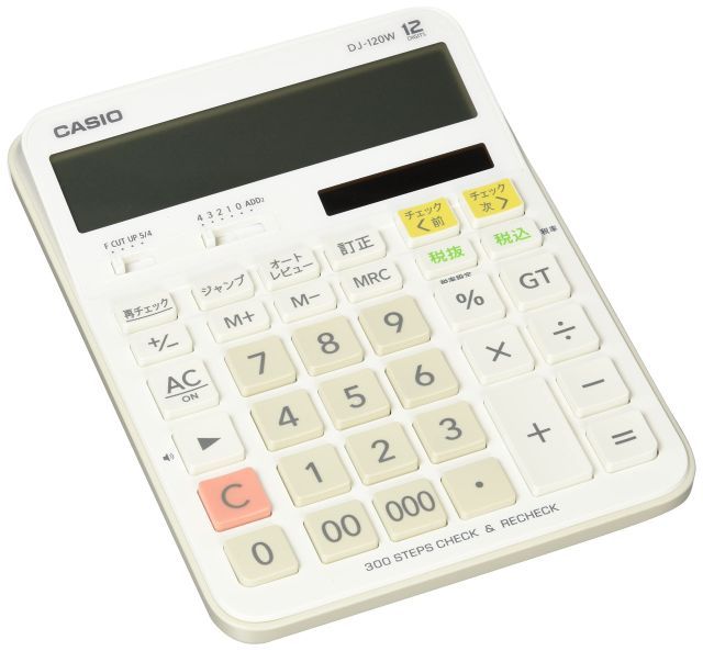 カシオ 電卓 計算チェック検算 デスクタイプ 12桁 DJ-120 W-N