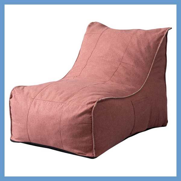 リラックスソファ カバーリングウォッシャブル W 70×D 102×H 68×SH 35 cm ポケット付き あずき色