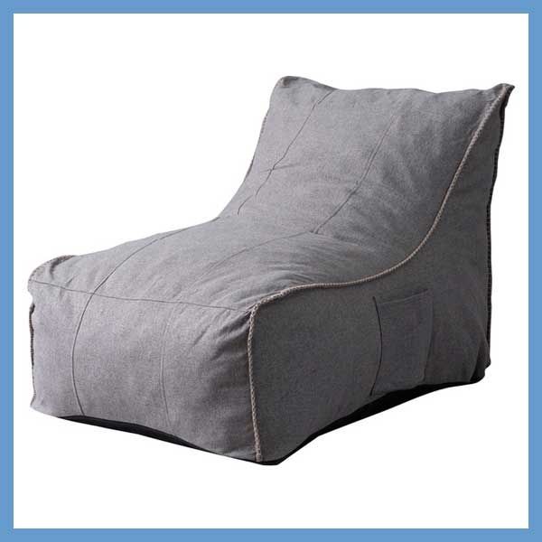 リラックスソファ カバーリングウォッシャブル W70×D102×H68×SH35cm ポケット付き グレー