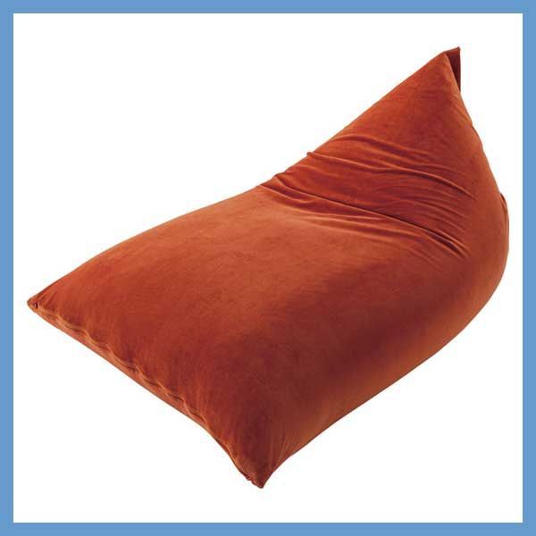 ビッグビーズクッション フレキシブル W 75 D 110 H 50 cm オレンジ