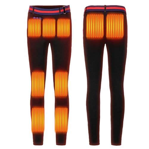 Ceoir 電熱パンツ 加熱パンツ 2025新登場 前後9箇所発熱 ＆ 22800 mAhバッテリー付き ヒーターズボン レディース USB給電 取り外し なベルト 急速発熱 日本製繊維ヒーター ロングパンツ 防寒 保温 3段温度調整 水洗 裏po