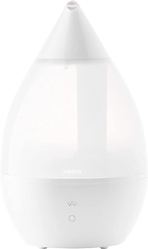 山善 加湿器 超音波式 和室5畳 洋室8畳 まで アロマオイル対応 LEDランプ しずく型 360度回転ツインノズル 水タンク取外し 小型 卓上 ホワイト MZ FCT 40 W po