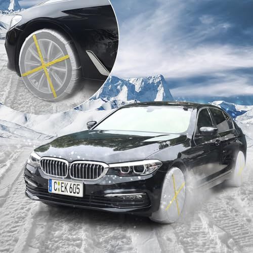 スノーソックス 布製 タイヤチェーン 非金属 スノーチェーン 軽自動車用 チェーン規制対応 ジャッキアップ不要 ガイド付き十字線 簡単取付 軽量 静音 滑り止め 日本語取付説明書 適応タイヤ KA 71 155 R 12 80 145 13 1 po