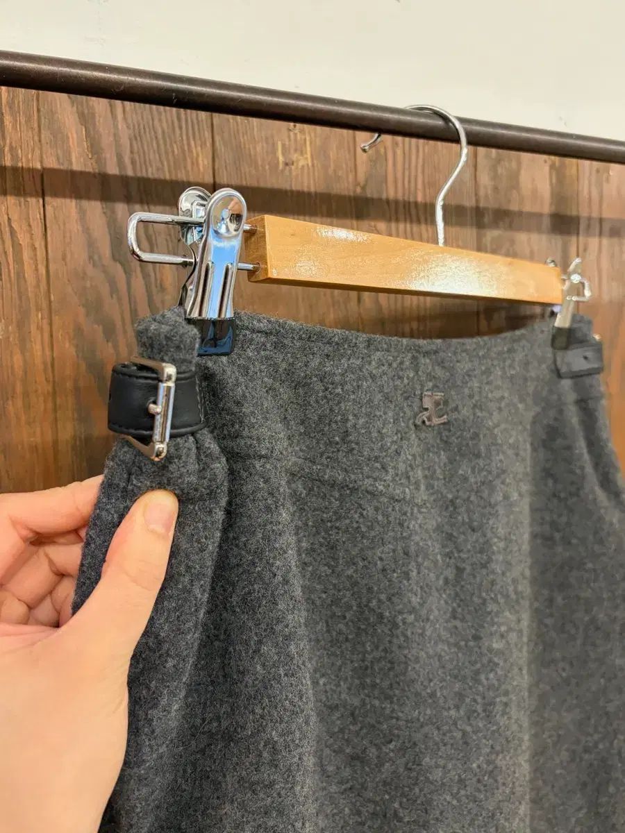 クレージュ グレー ウール スカート