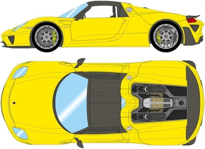 EML 089 C EIDOLON 1|18 Porsche 918 Spyder Weissach package 2011 Martini stripe シグナルイエロー