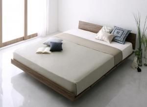 P 14倍 12|10 モダンデザインローベッド ムボンネルコイルマットレス付き フルレイアウト キング K×1 フレーム幅180