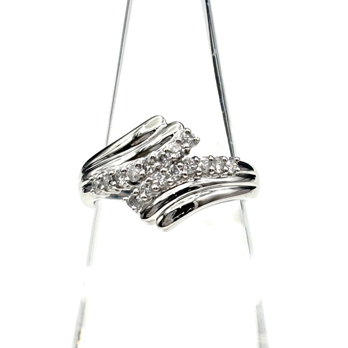 メレダイヤ デザインリング プラチナ 指輪 リング 10 5号 Pt 850 ダイヤモンド レディース