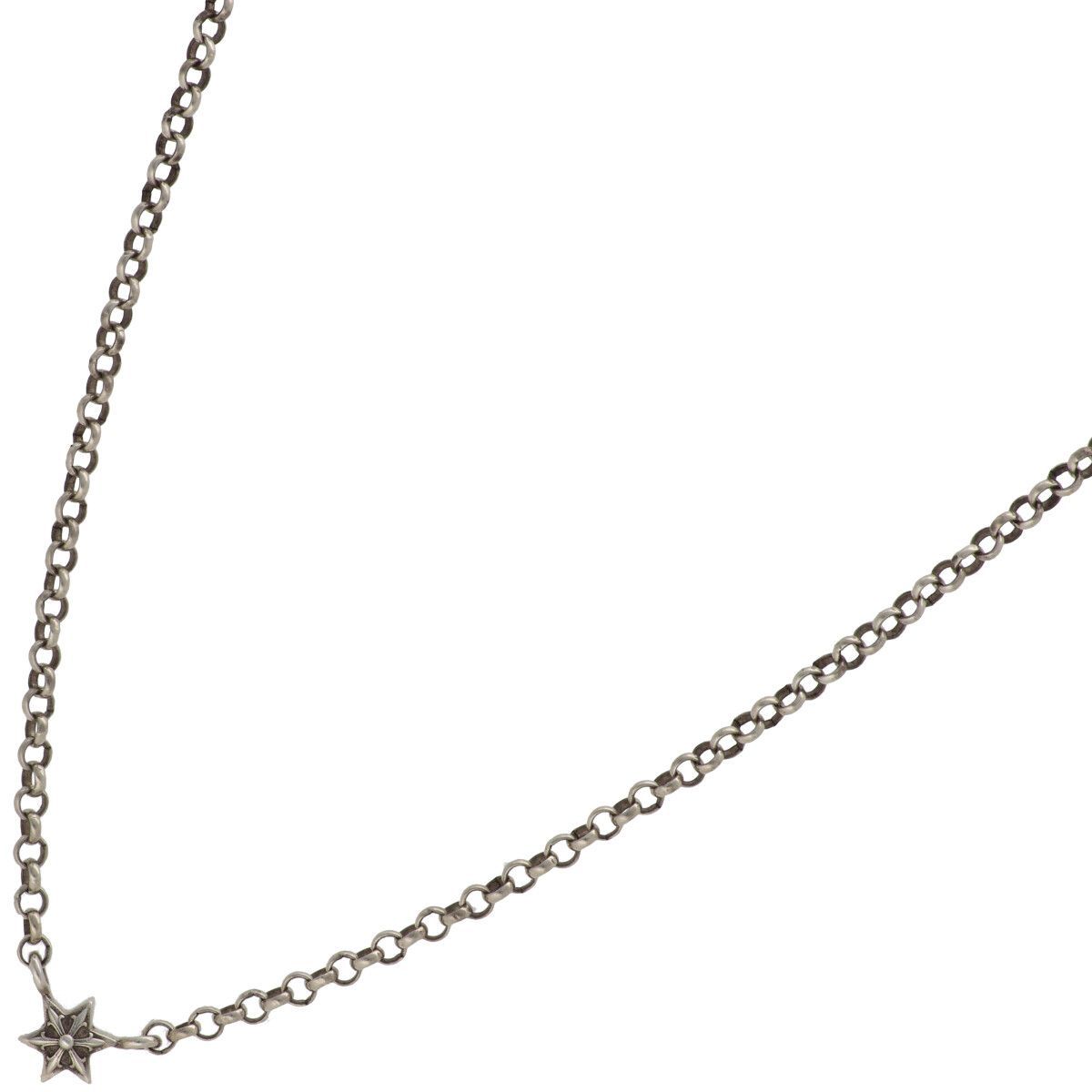 中古】 CHROME HEARTS クロムハーツ ロールチェーン スター 18インチ