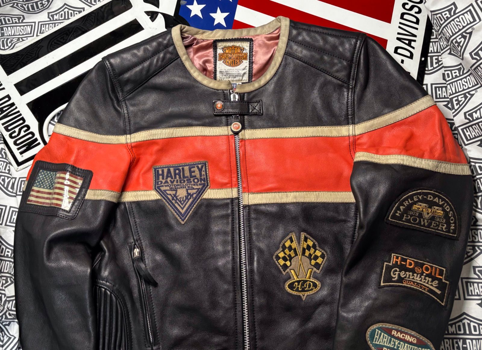かなり なモデル モデル ハーレーダビッドソン な 品本革製ジャケット H-D