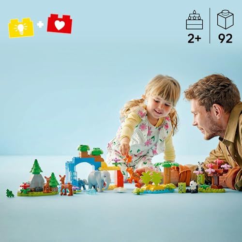 レゴ LEGO デュプロ デュプロのまち 3 in 1 どうぶつのかぞく 92ピース おもちゃ 玩具 プレゼント ブロック 知育男の子 女の子 子供 2歳 4歳 幼児 ごっこ遊び おままごと 動物 生き物 10446 po