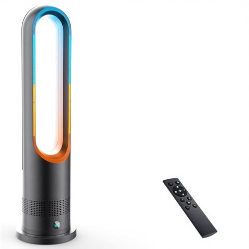 2025新登場 冷暖兼用 DC電気節約 タワーファン 羽なし扇風機 冷暖両用 リビング扇風機 サーキュレーター DCモーター 静音運転 8段送風 3段温風 大風量 100°左右首振り 9時間切タイマー 省エネ 節電対策 お手入れ簡単 省スペース 組み立てpo