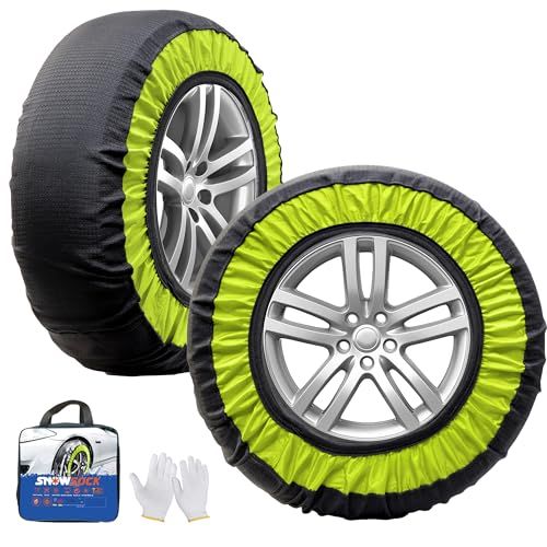  非金属 タイヤチェーン 布製 黒緑M スノーチェーン 簡単装着 軽自動車 低振動 低騒音 タイヤを傷つけない チェーン規制対応 冬の雪 策 ジャッキアップ不要po 非金属チェーン チェーン 滑り止め