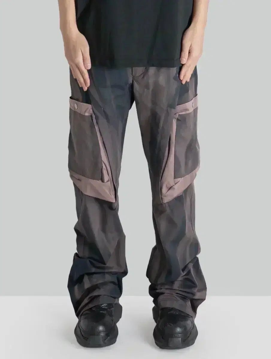 S ジヨンキム サンブリーチド ドレープ ポケット パンツ