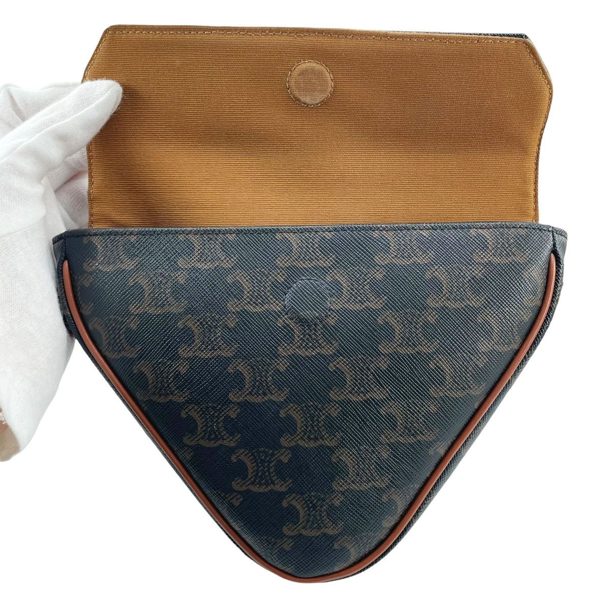中古】 CELINE セリーヌ トライアングル ショルダーバッグ トリオンフ 