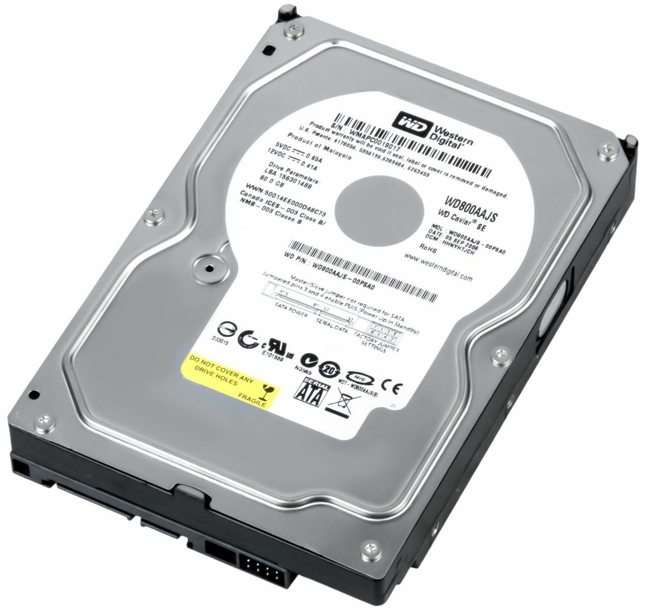 3年保証 Hard Drive WD Car SE 80 GB 7200 RPM 8 MB SATA II 3.5