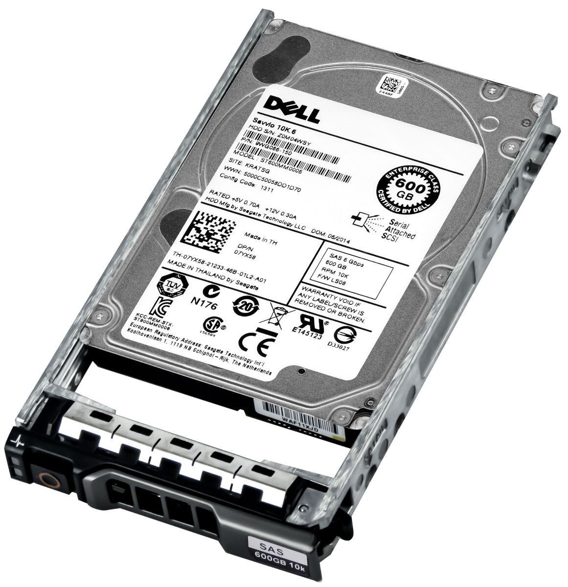 3年保証 Dell 07 YX 58 St 600 Mm 0006 Gb Sas-2 10 K 2.5