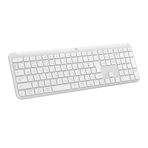 ロジクール SLIM ワイヤレス キーボード K 950 OW 薄型 静かなタイピング Bluetooth Logi Bolt ワイヤレスキーボード テンキー 無線 Easy Switch 日本語配列 電池寿命36ケ月 Windows Mapo