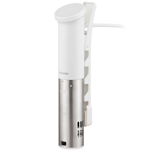 アイリスオーヤマ 低温調理器 挟みやすいクリップ式 タッチパネル操作 防水性能 浅型鍋OK 肉料理 魚料理 蒸し鶏 ローストビーフ 豆腐花 LTC 04 W オフホワイトpo