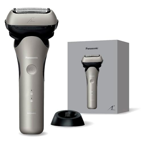 パナソニック メンズ シェーバー ラムダッシュ 刃 電動 髭剃り ACアダプター充電|充電スタンド 密着3 Dヘッド ES-L 361 D-S シャンパンシルバーpo