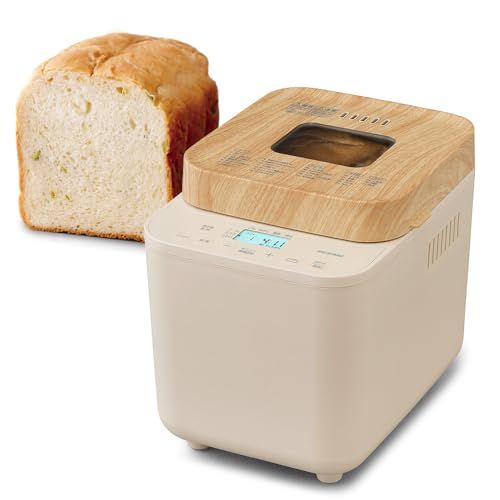 アイリスオーヤマ IRIS OHYAMA ホームベーカリー 米粉パン対応 レシピBOOKメニュー50種 コースメニュー27種 1斤 パン 生地 ピザ 餅つき機 プレゼント ミトンセット IBM 010 C サンドベージュpo