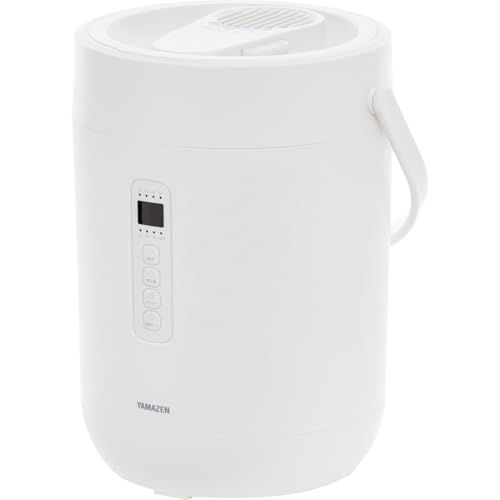 山善 加湿器 加熱式 スチーム式 上から給水 お手入れ簡単 木造 8 5畳 プレハブ洋室 14畳 タイマー付 加湿量3段階調整 急速モード搭載 卓上 小型 寝室 ホワイト KS GC 282 W po