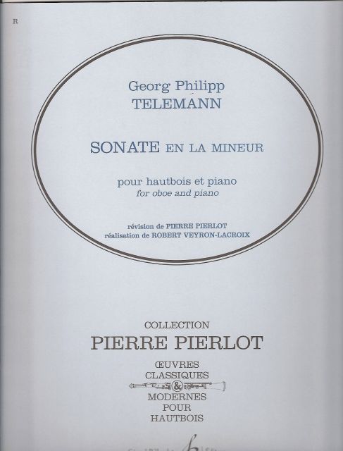 テレマン ソナタ イ短調 オーボエ ピアノ ビヨドー出版