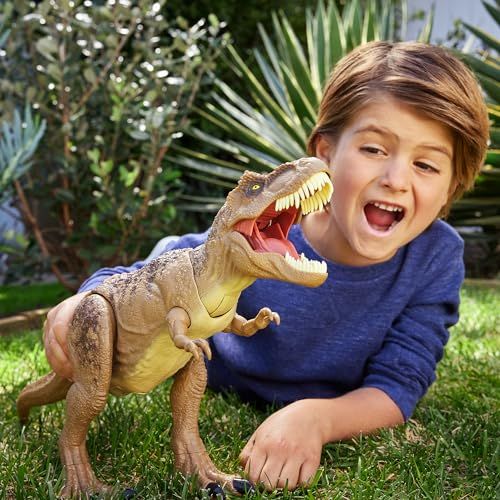 マテル ジュラシックワールド WORLD スーパーバトルアタック ほえるT レックス 恐竜 おもちゃ 4才 全長 約54 6 cm HXF 53 po